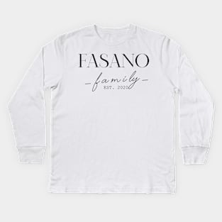 Fasano Family EST. 2020, Surname, Fasano Kids Long Sleeve T-Shirt